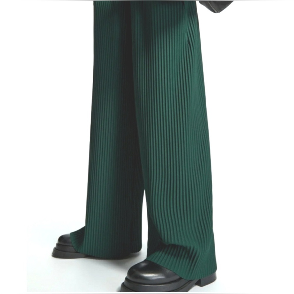 COS Pleated Elasticated Trousers - green S